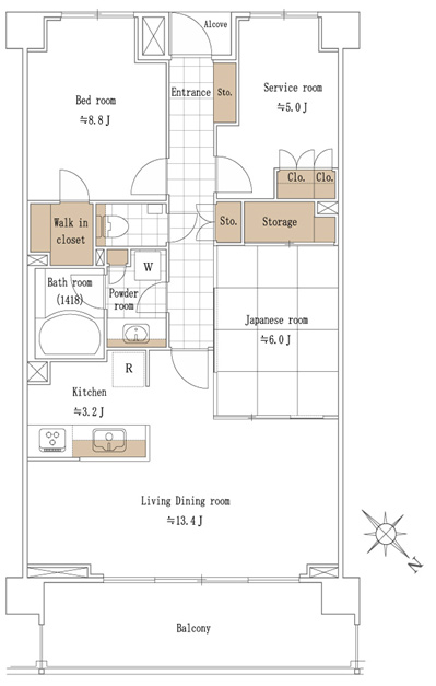 クレッセント新川崎エグゼ 間取り図