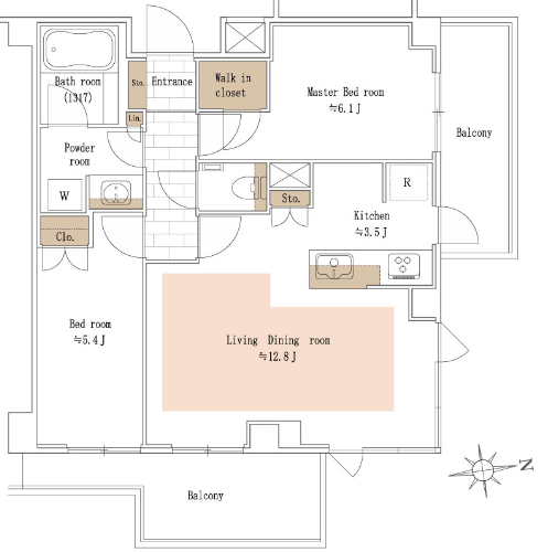 ピアース溝の口 間取り図