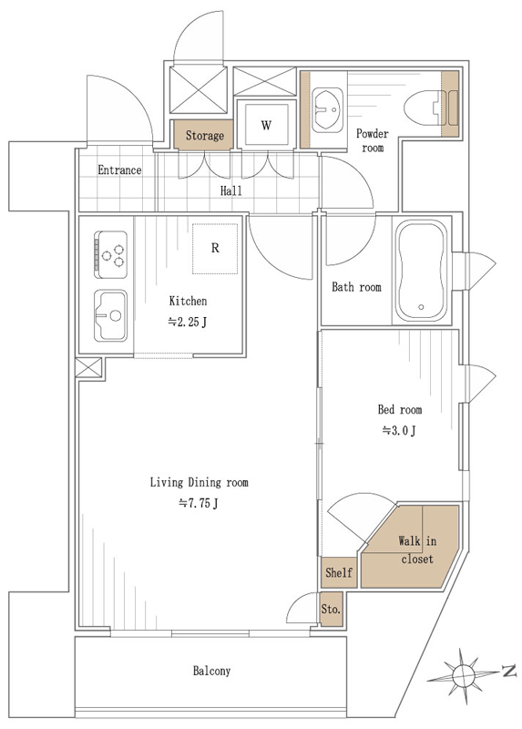 シュロス中野 間取り図