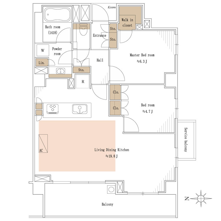 ブランズ等々力 間取り図