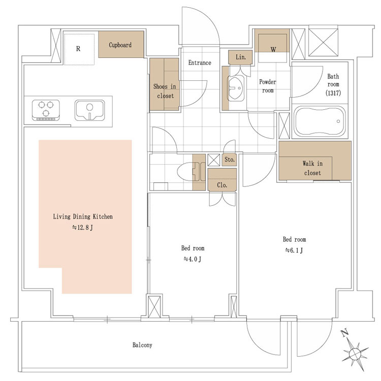 ディアナコート三軒茶屋 間取り図