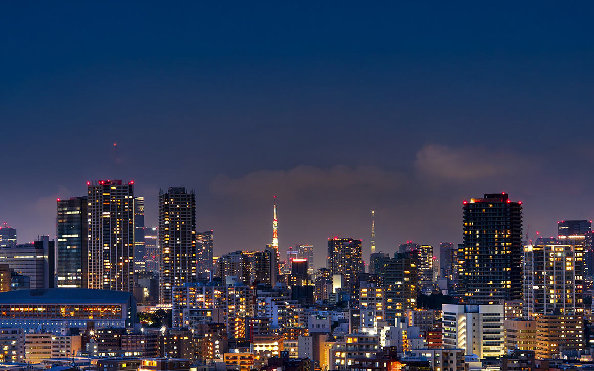 パークホームズ武蔵小山 都心・東京タワー方面を望む住戸からの夜景眺望 イメージ