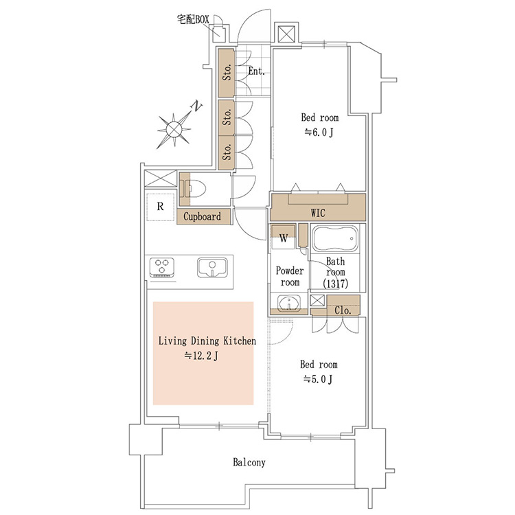 ヴェレーナ横浜井土ヶ谷ザ・フロント 間取り図