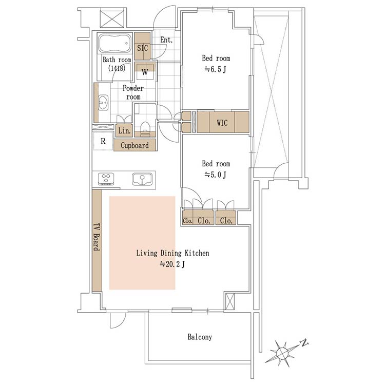 ディアナコート浜田山 間取り図