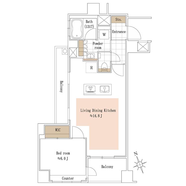 ピアース神楽坂レジデンス 間取り図