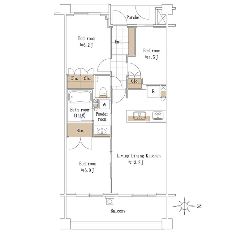 クレッセント武蔵新城センティア 間取り図