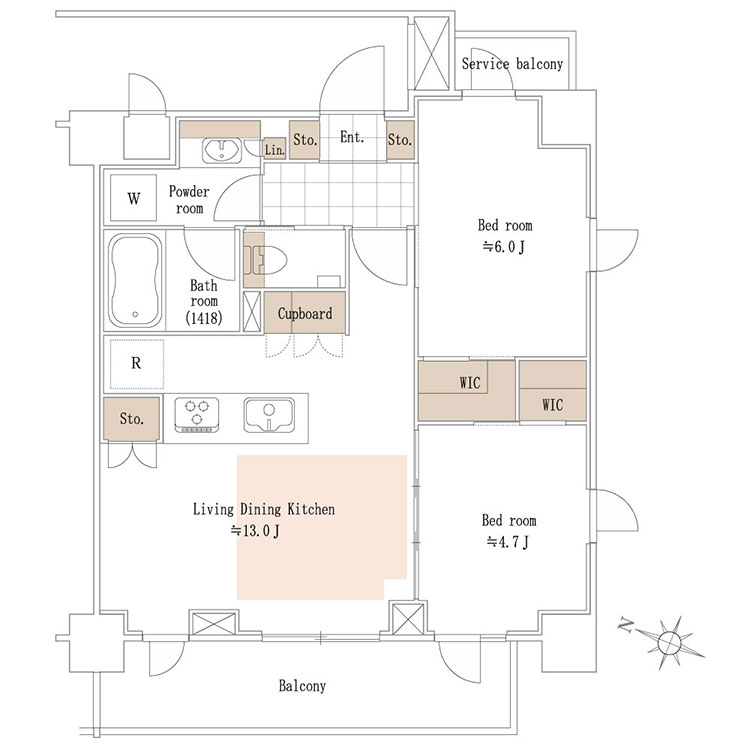 ピアース戸越公園 間取り図