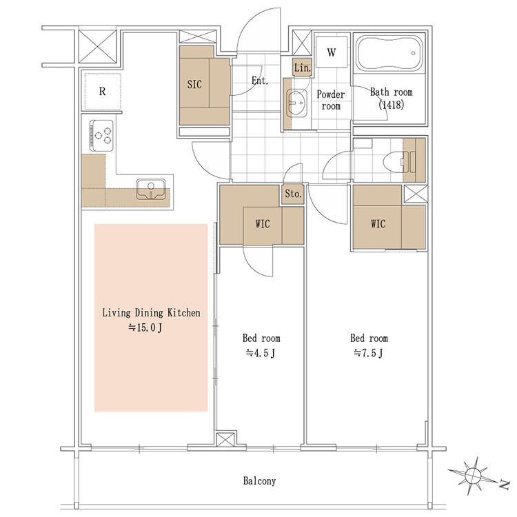 ピアース都立大学 間取り図