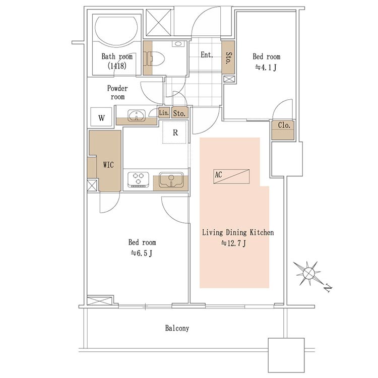 ピアースコード等々力 間取り図