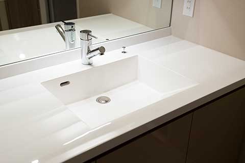 アールブラン千鳥町 ■ボウル一体型・人工大理石洗面台