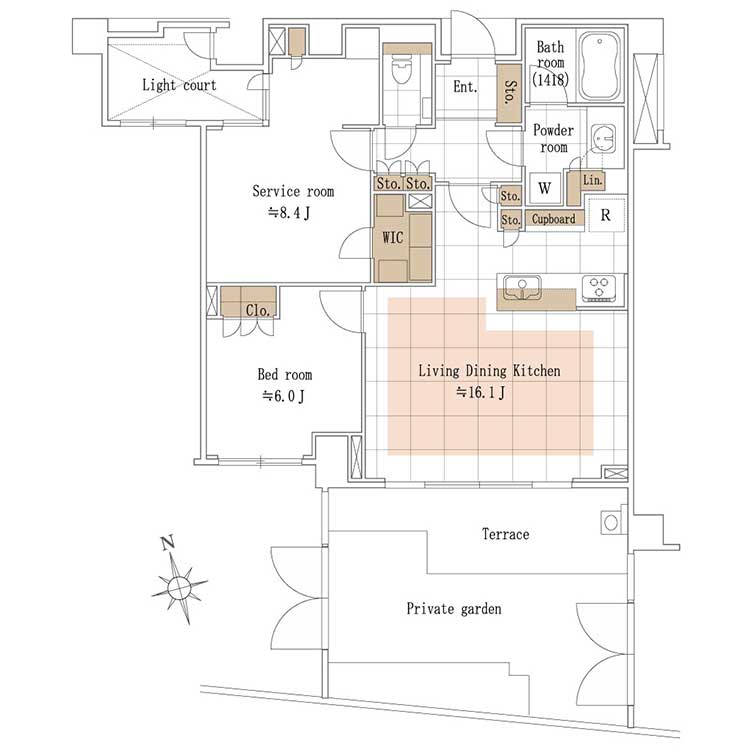 ディアナコート代沢翠景 間取り図