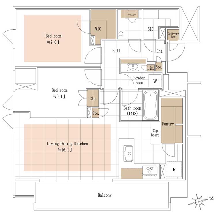 ディアナガーデン恵比寿The House 間取り図