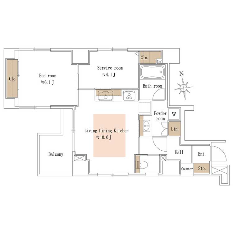 ディアスタ新御徒町 間取り図