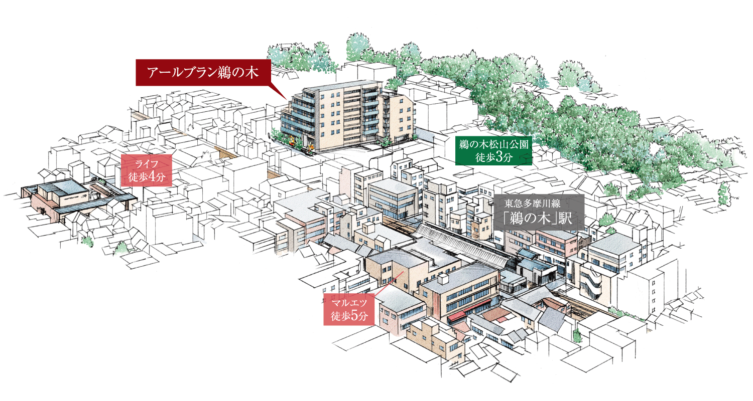 ロケーション アールブラン鵜の木 東京都大田区の新築分譲マンションならモリモト