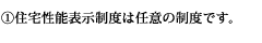 (1)住宅性能表示制度は任意の制度です。