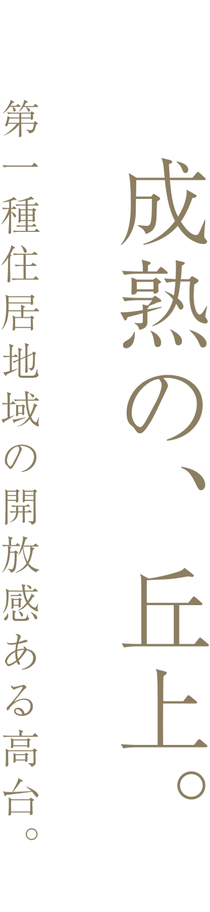 成熟の、丘上。