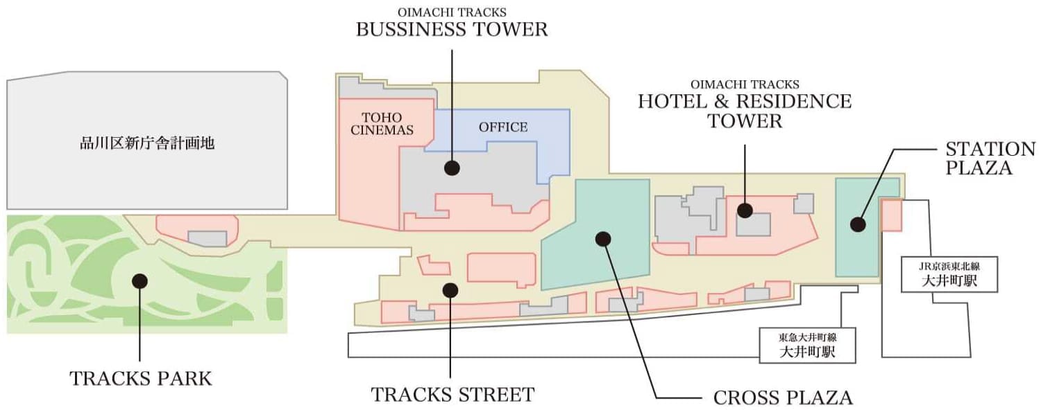 OIMACHI TRACKS施設構成図