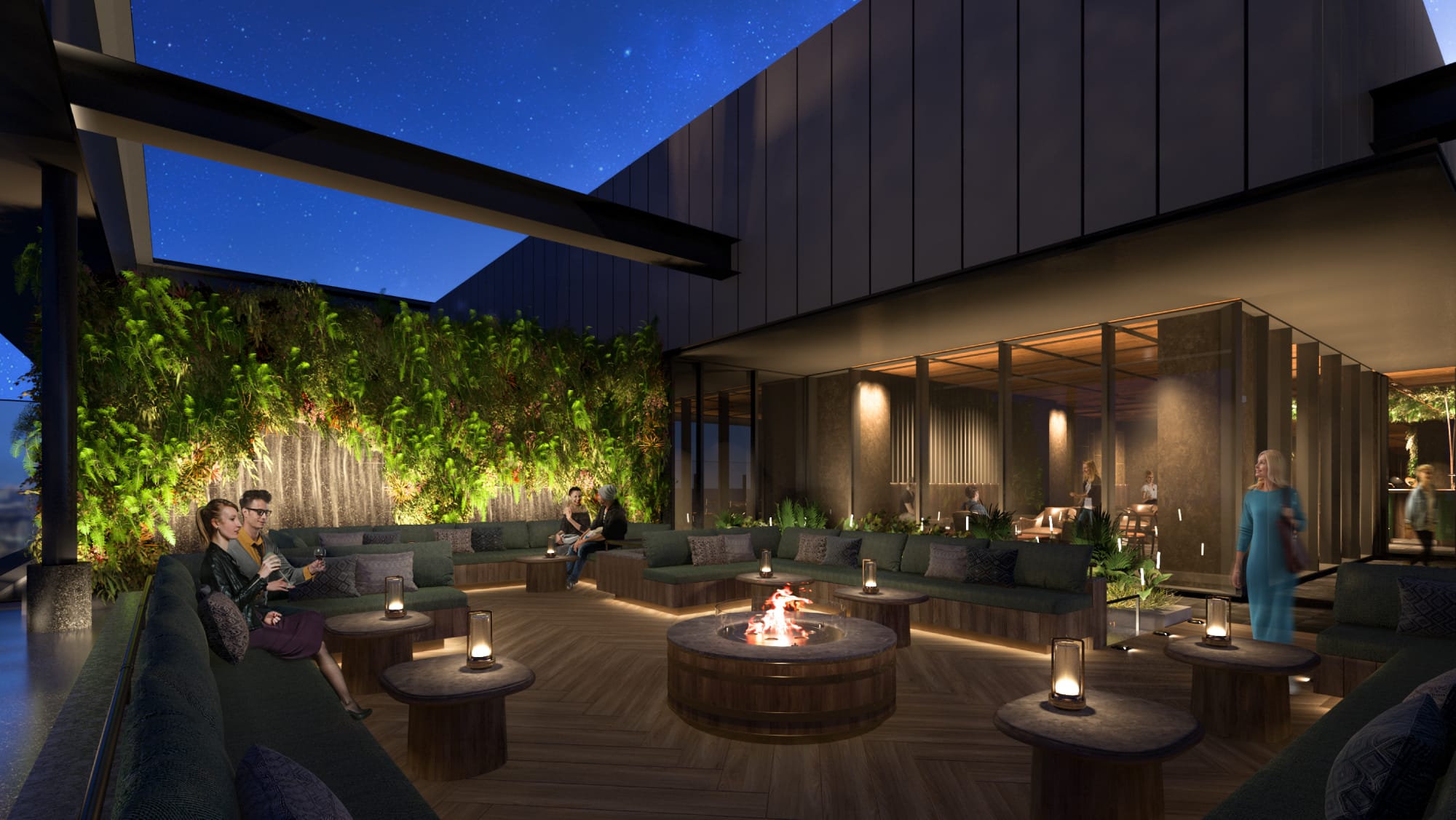 ホテルルーフトップバー完成予想CG（提供：東日本旅客鉄道株式会社）