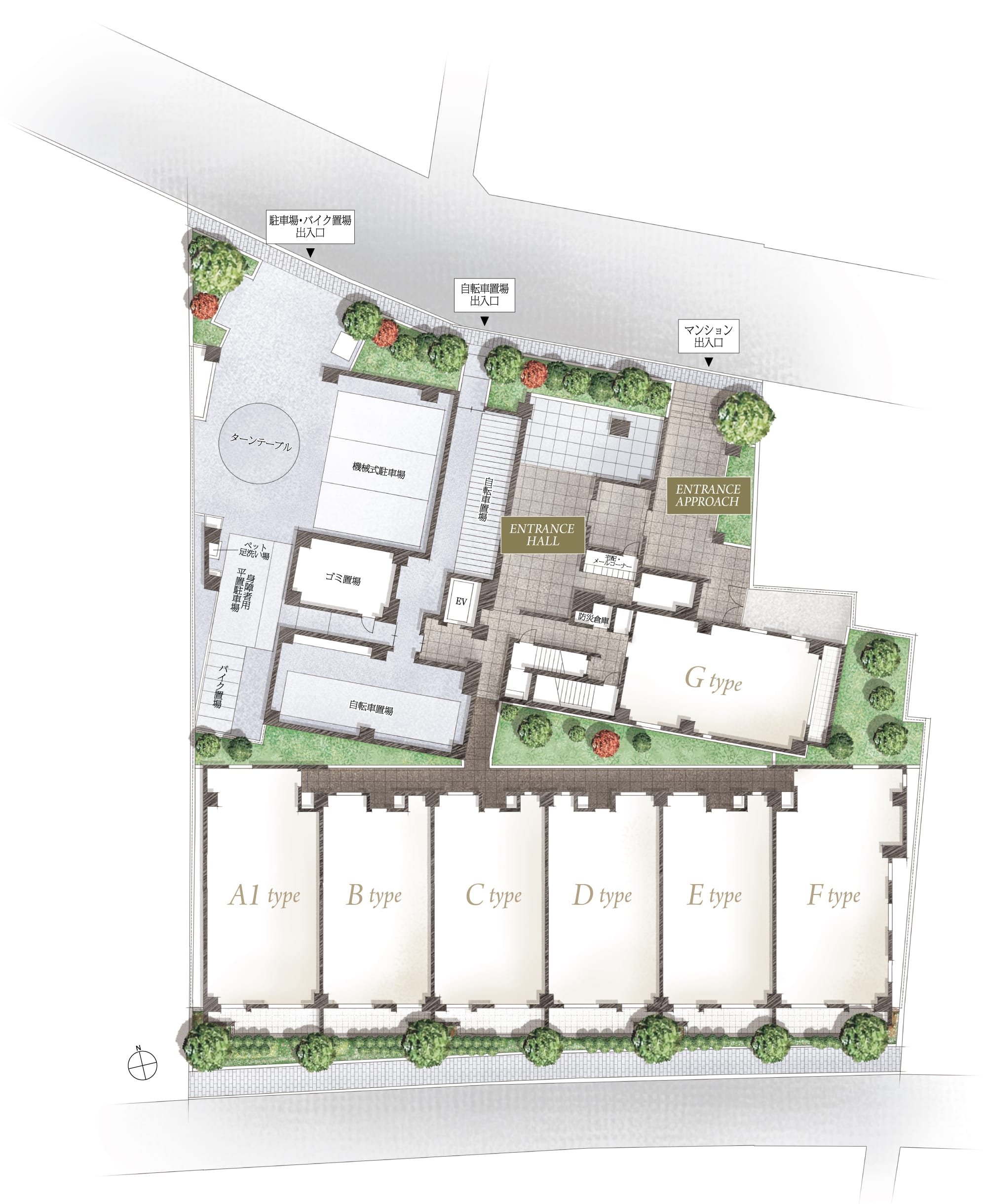 敷地配置イラスト