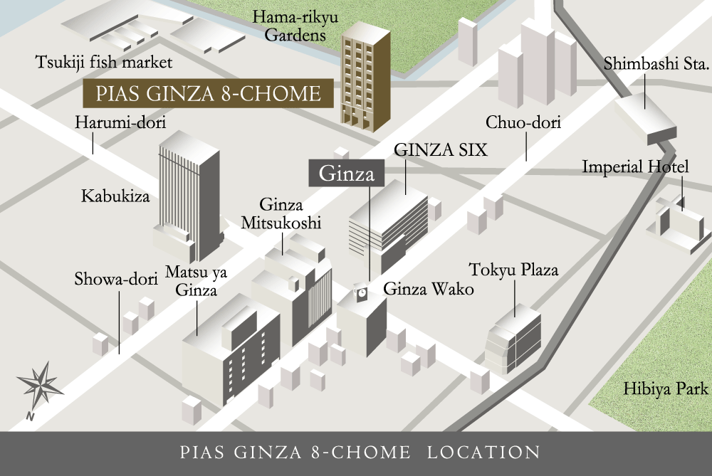 PIAS GINZA 8-CHOME  LOCATION