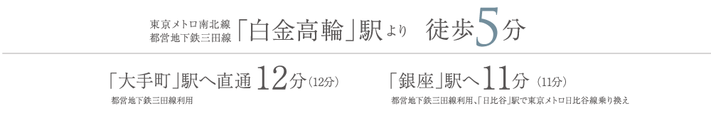 「白金高輪」駅より