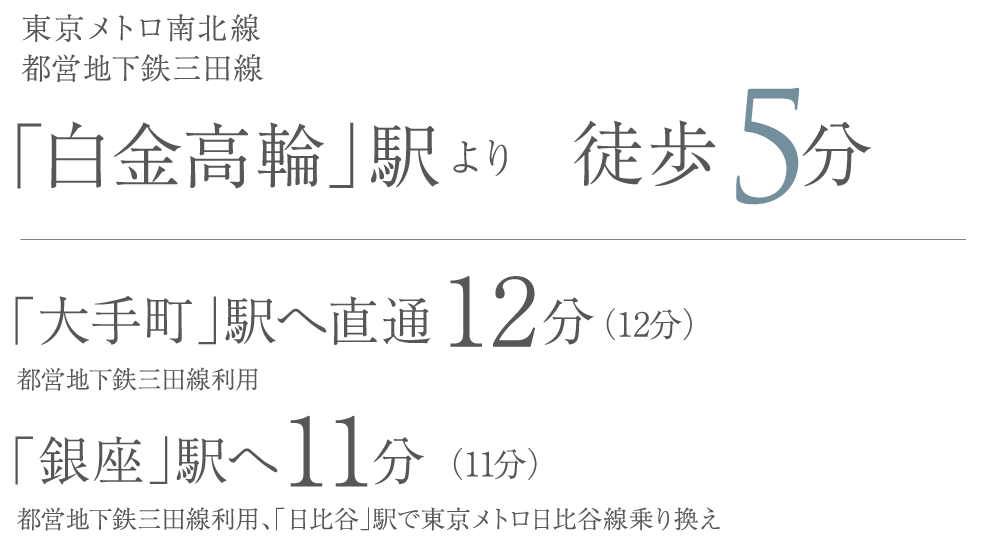 「白金高輪」駅より