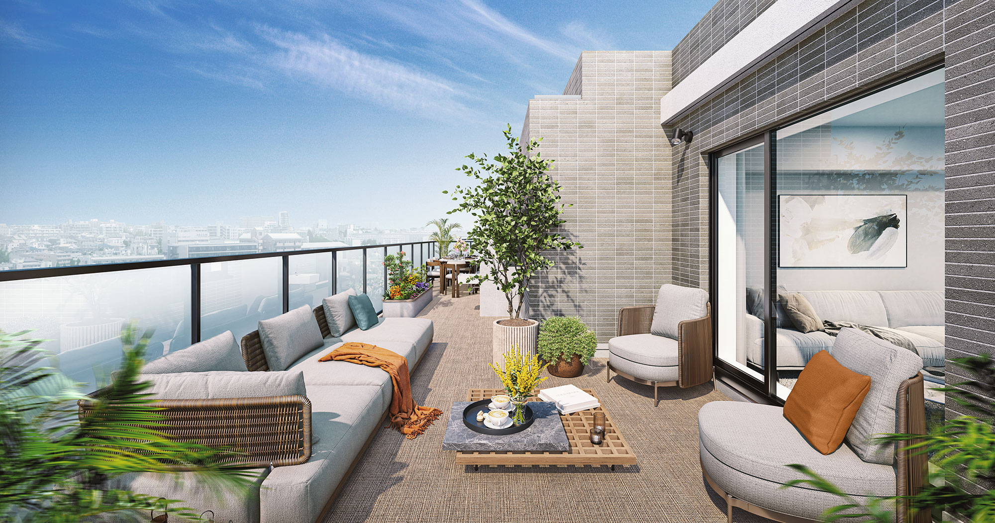 ルーフバルコニー（Rタイプ）完成予想ＣＧ