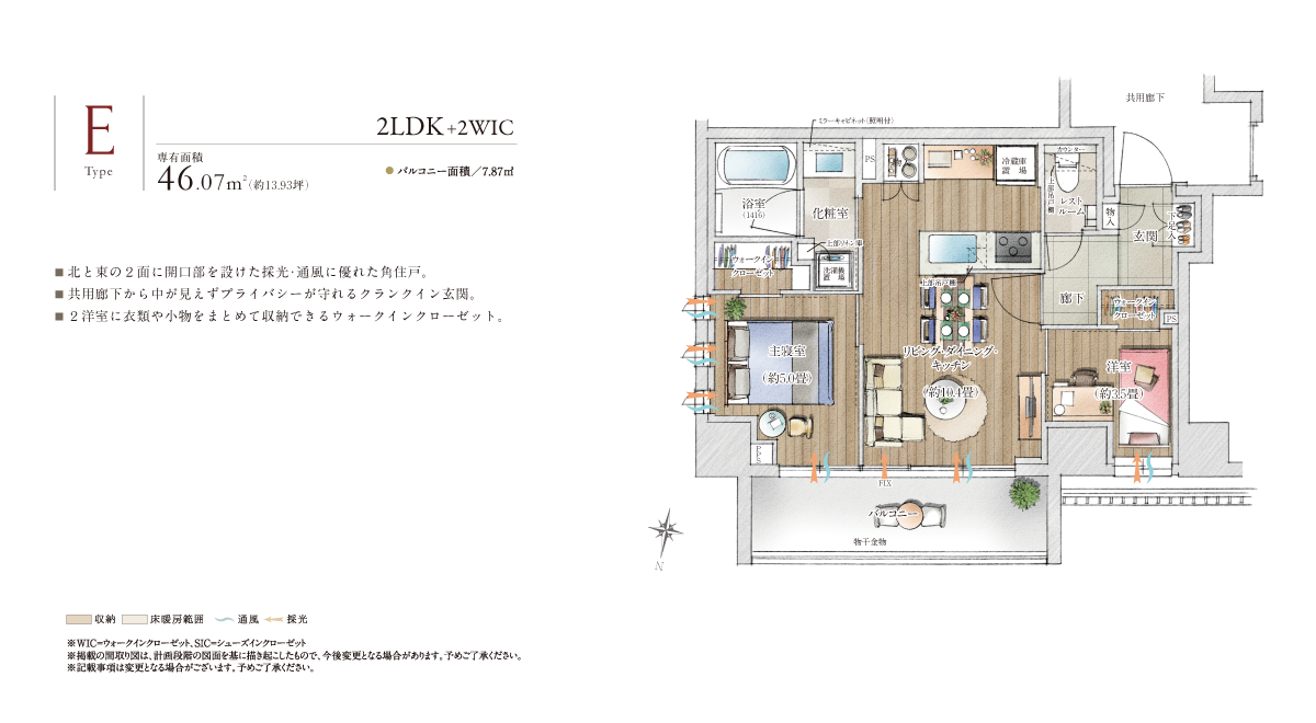 Eタイプ　家具レイアウト
