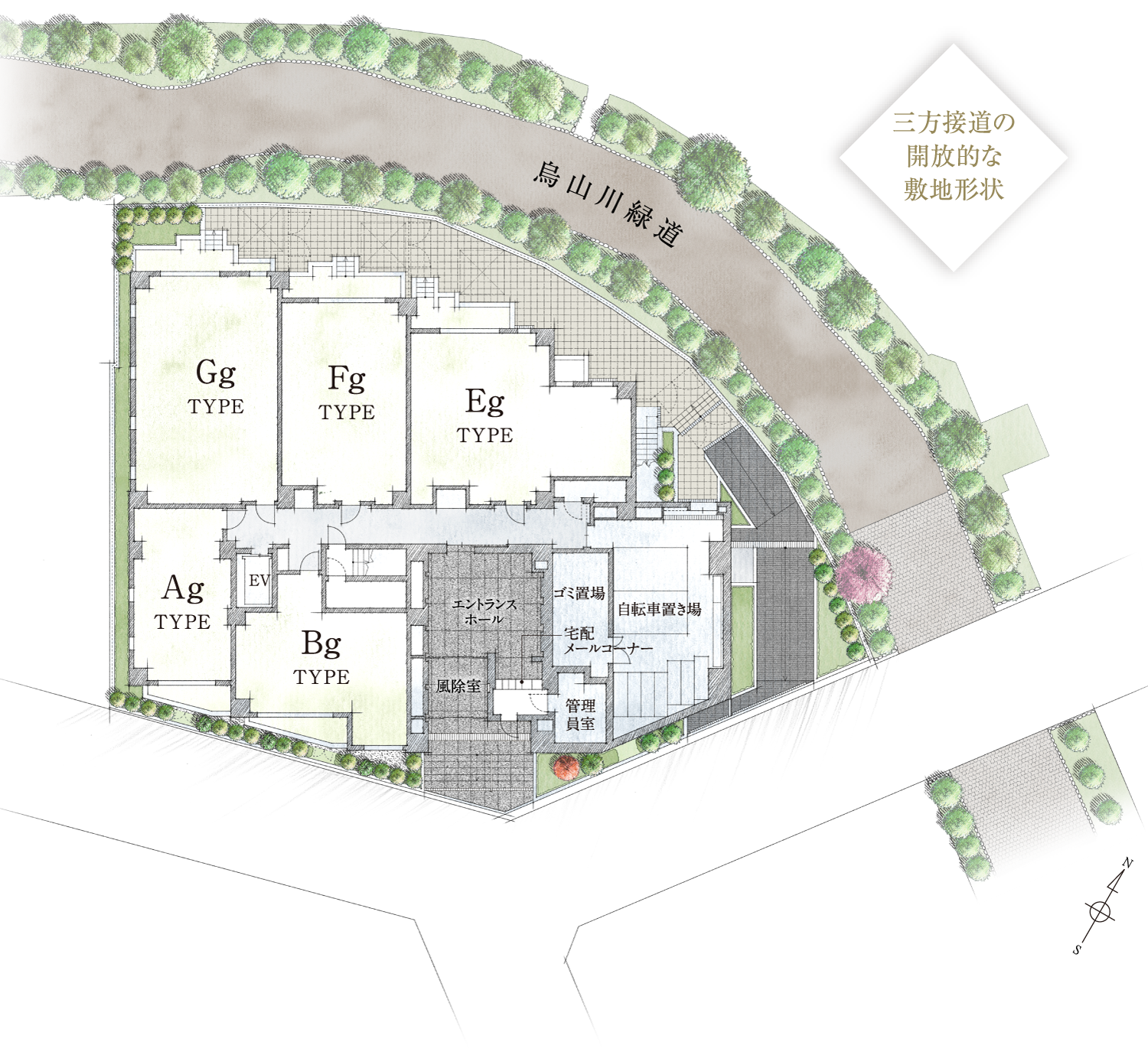 敷地配置イメージイラスト