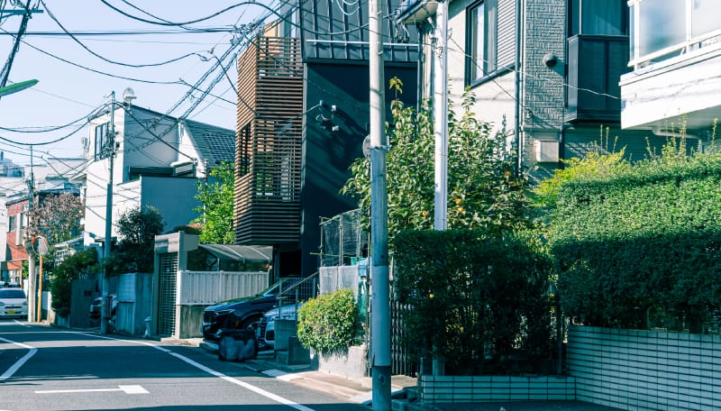 現地周辺の町並み（徒歩2分/約130m）