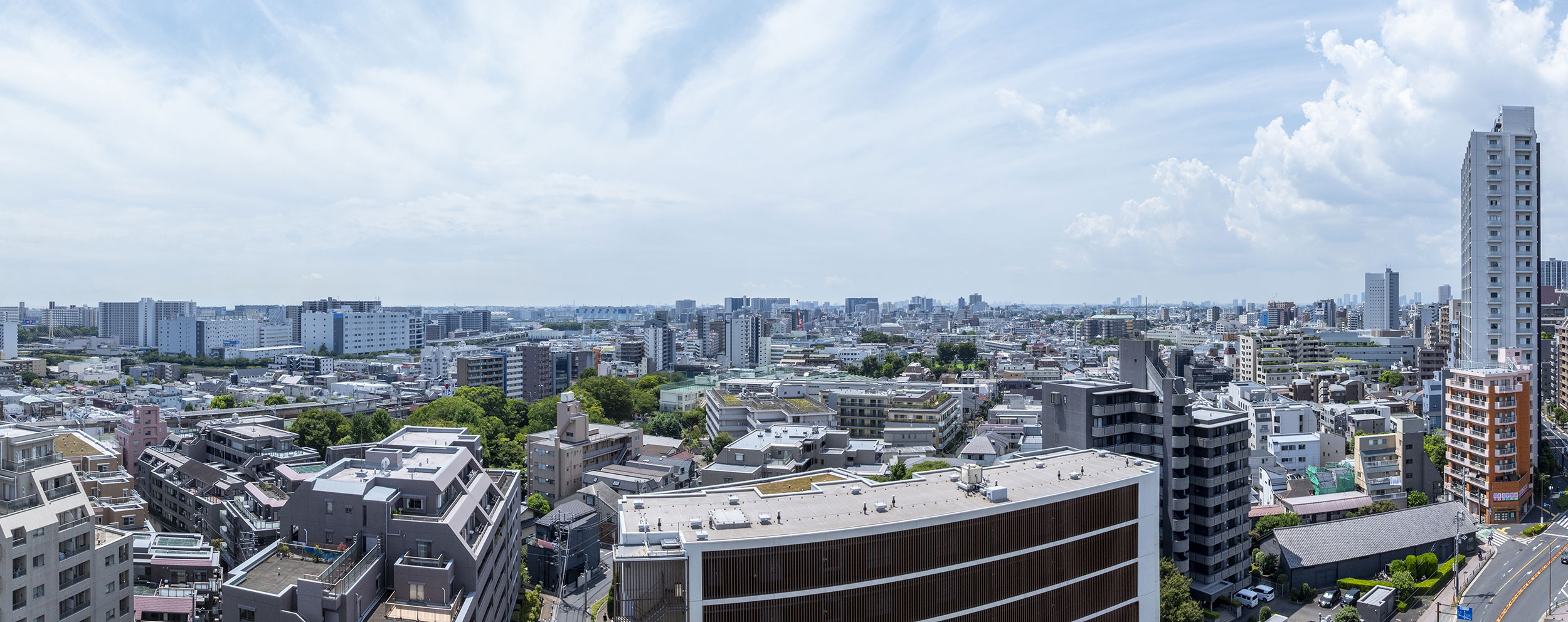 現地から南側を望む眺望イメージ（15階相当）