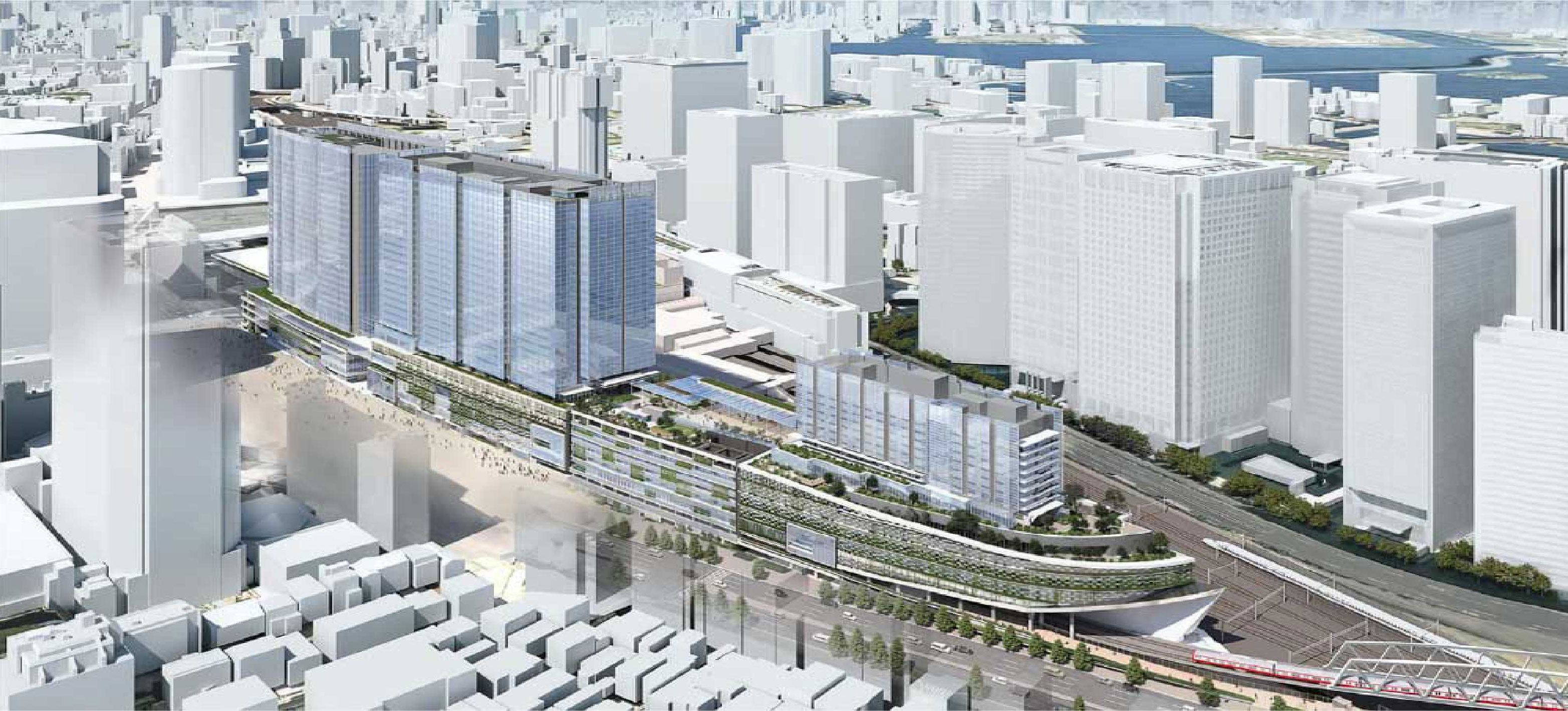 品川駅街区地区開発計画 外観完成予想CG