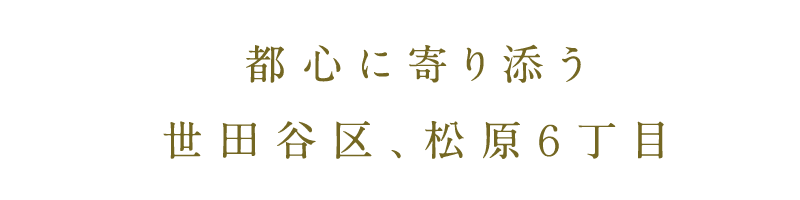 都心に寄り添う世田谷区、松原６丁目