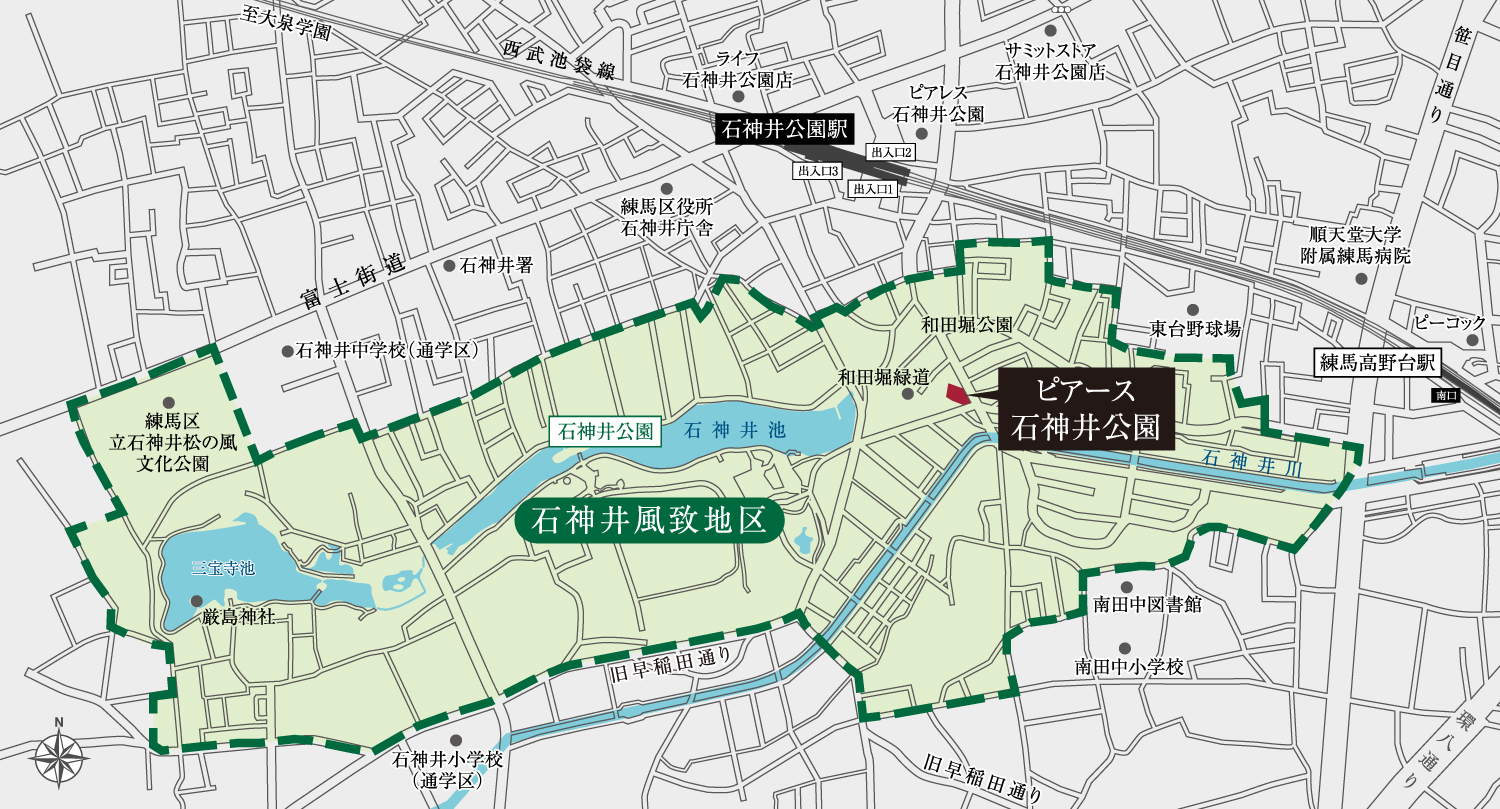 現地周辺案内図