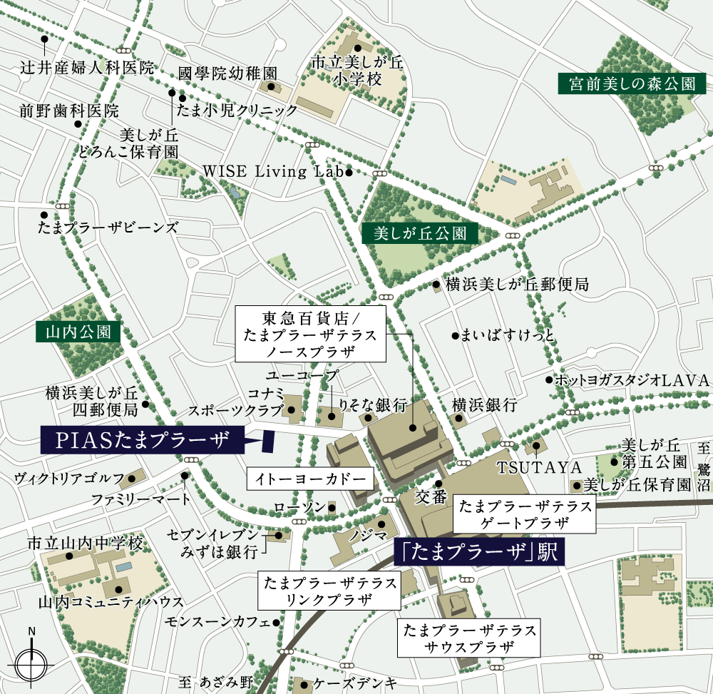 現地案内図 ピアースたまプラーザ 神奈川県横浜市青葉区の新築分譲マンションならモリモト